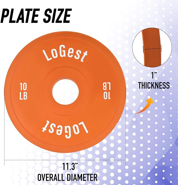 Logest Change Weight Plates 0.50LB 1.25LB 2.5LB 5LB Set Weight Plates for Olympic Bars Perfect for Strength Training Weight Plates Exercise Balance Increase Fractional Plate Olympic Bumper Plates
