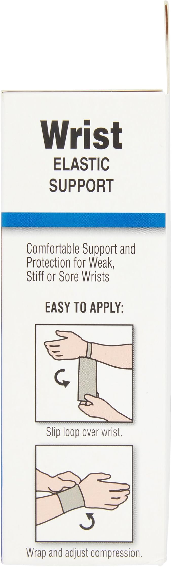 Wrist Support Wrap- Elastic Support with Loop- Wrist Brace for Carpal Tunnel, Arthritis, Tendonitis, Exercise, Weight Lifting, Calisthenics and More- One Size
