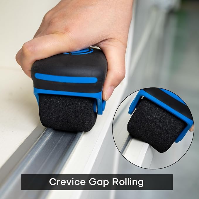 NEWISHTOOL Sponge Seam Roller Vinyl Applicator Tool, 2 Pack Pro Wrap Tools | Soft Foam Wheel Roller, Pro Heat-Resistant Rolling Tools for Vinyl Application on Vehicle Contoured, Rivets, Uneven Surface
