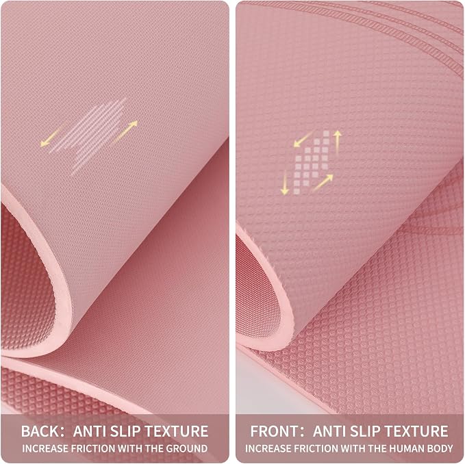 PAIDU Large Yoga Mat 72"x36"x10mm Non-Slip Exercise Mat for Home Gym Studio | Extra wide & thick non-slip yoga mat, works on all floors, ideal for stretching, yoga studio, gym and home workouts