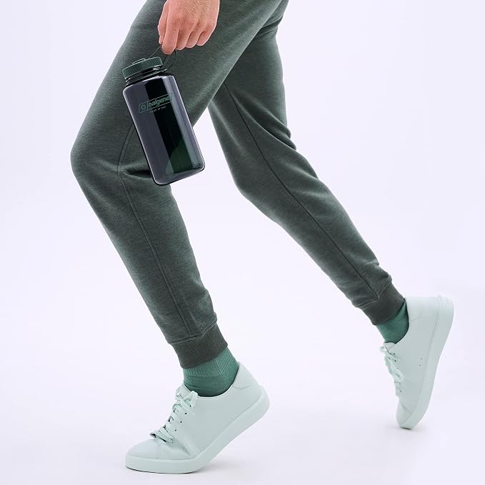 Nalgene 32 oz Wide Mouth Water Bottle | BPA-Free, Durable & Leak Proof, Lightweight Bottle for Hiking & Gym, Work & Travel, Jade (Pack of 6)