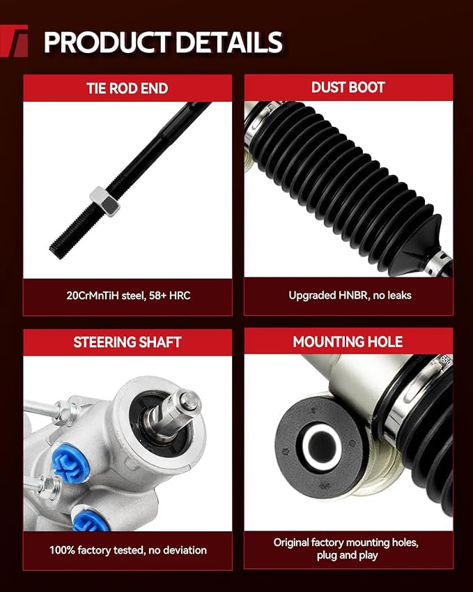 Torchbeam Hydraulic Power Steering Rack and Pinion Replacement for Chevy 1998 1999 2000 2001 2002 Camaro All Models, Pontiac 1998 1999 2000 2001 2002 Firebird All Models Replace# 22185