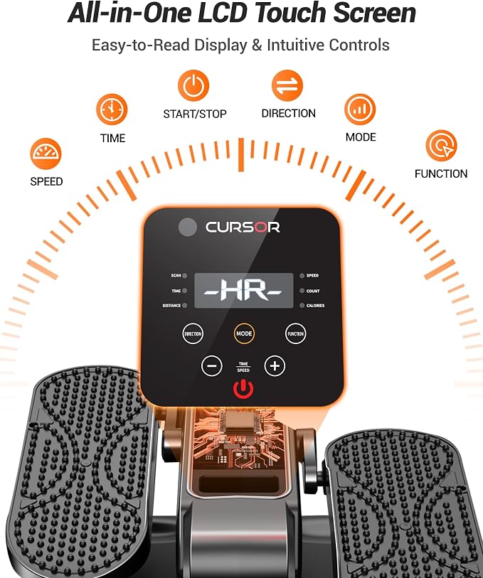 Under Desk Elliptical Machine Seated Pedal Exerciser | Quiet Leg Exerciser While Sitting, Mini Portable Leg Exercise Machine with Remote, Adjustable 12-Speeds, Manual & Auto Mode