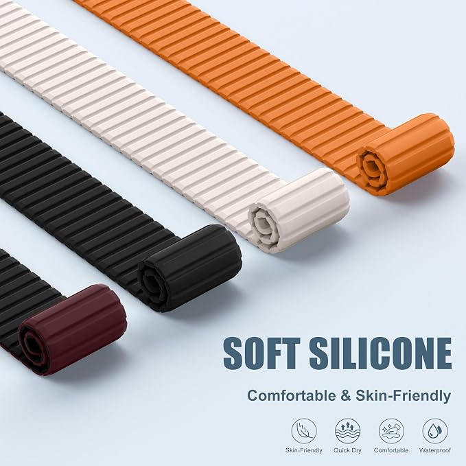Magnetic Sport Silicone for Apple Watch Ultra 3 2 Band 49mm 46 45 44mm Men | Upgraded Magnet,Two-Tone Design,Waterproof,Soft Loop Strap for iWatch Ultra 3/2 Series 11 10 9 8 7 6 5 4 SE 46mm 45mm 44 49