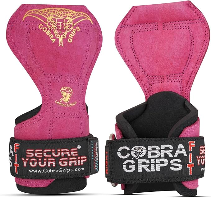 Cobra Grips Weight Lifting Gloves with Adjustable Neoprene Padded Wrist Wraps - Heavy Duty Alternative to Power Lifting Hooks for Deadlifts