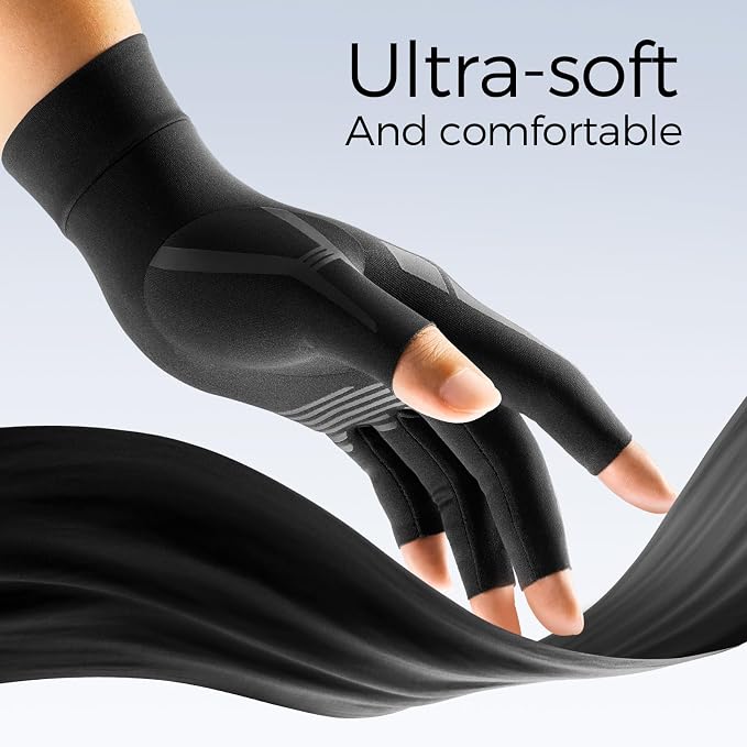 FREETOO All-Around Compression Arthritis Gloves for Women Men for Pain | Carpal Tunnel Relief,Hand Compression,Swelling,Trigger Finger,Edema;Crochet,Typing,Sleeping,Work,Gaming,Driving,Daily Use