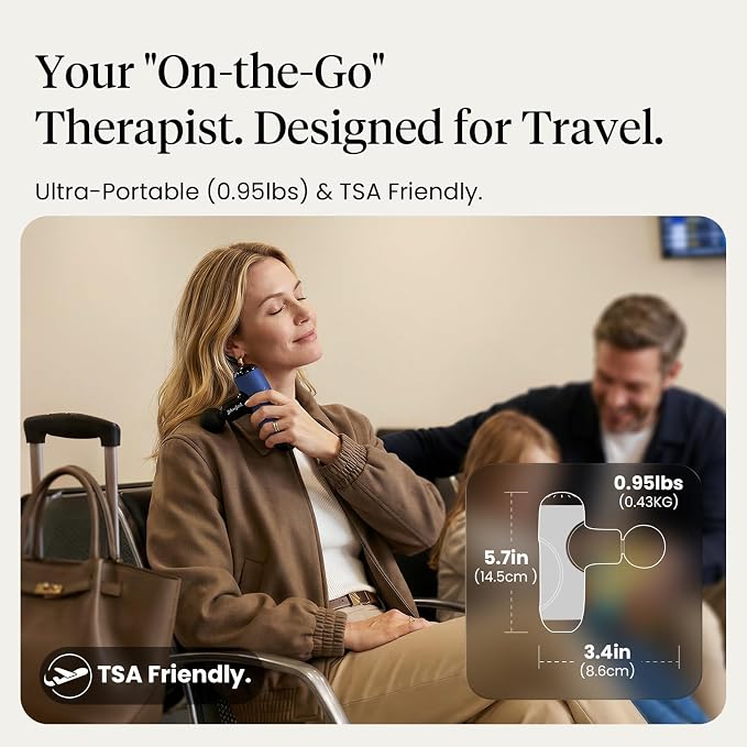 BOB AND BRAD Q2 Mini Massage Gun, Pocket-Sized Deep Tissue Massager, FSA Portable Percussion Muscle Massager Gun, Ultra Small & Quiet Travel Massage Gun for Pain Relief, HSA Eligible