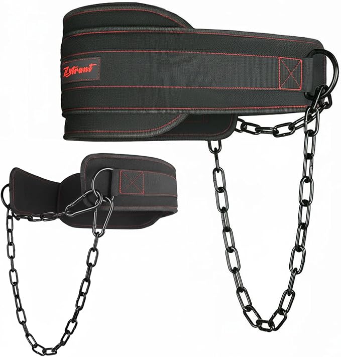 Weightlifting Dip Belt with Chain, Heavy Duty 550-650 lbs Capacity, for Dips and Pull-ups