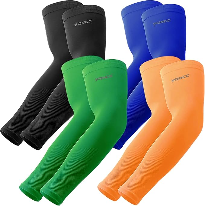 YQXCC Arm Sleeves Cooling UV Sun Protection Sport Compression for Men Women | UPF50, Tattoo Coverage, Lightweight, Breathable, Seamless Cover Arms, Daily Wear, Outdoor Work, Basketball Baseball Golf