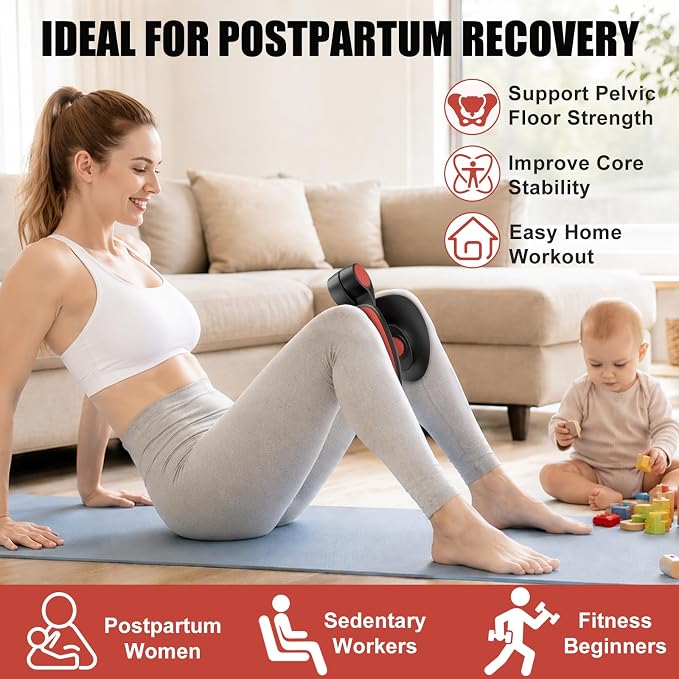 Pelvic Floor Exercise Devices 35lb Resistance Kegel Thigh Trainer with Band | Pelvic Floor Muscle Training, Inner Thigh Exerciser, Postpartum Recovery Support for Women, Suitable for Women and Men