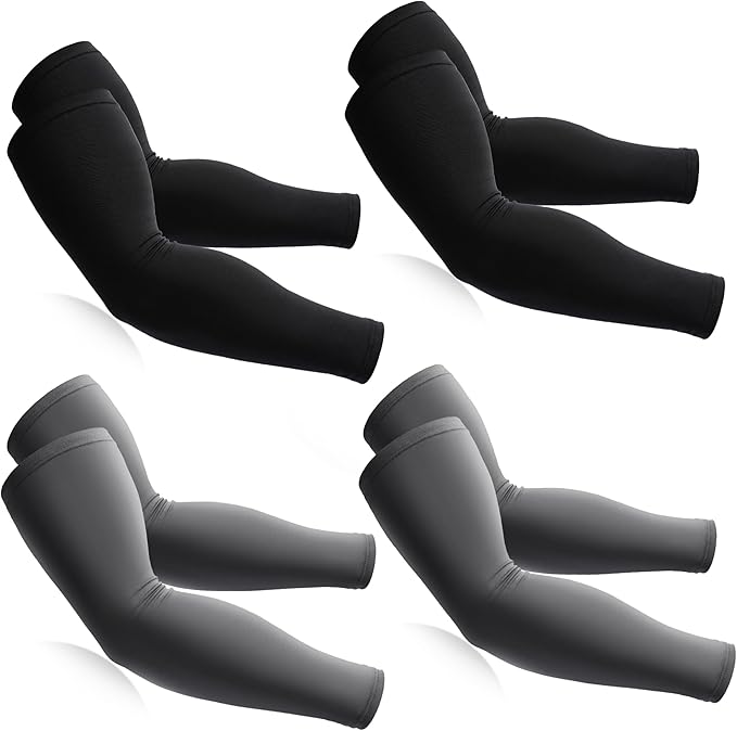 BHYTAKI Cooling Compression Arm Sleeves for Men Women,UPF50 UV Sun Protection Sleeves for Work Sport Tattoo Cover Up