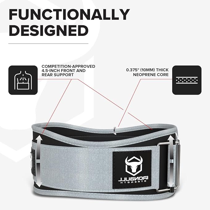 Weight Lifting Belt for Men and Women - Great for Squats, Deadlift, Lunge, Exercises and Training - Best for Olympic, Cross-Training and Bodybuilding Workout
