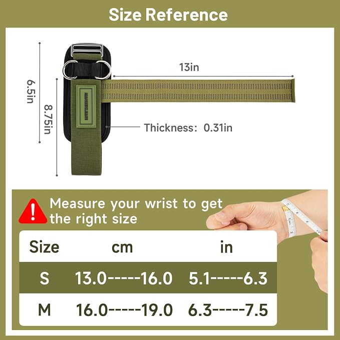 M MANUEKLEAR Wrist Straps for Weightlifting, Gym Lifting Straps with D Rings for Cable Machine,Weight Lifting Wrist Wraps for Men Women