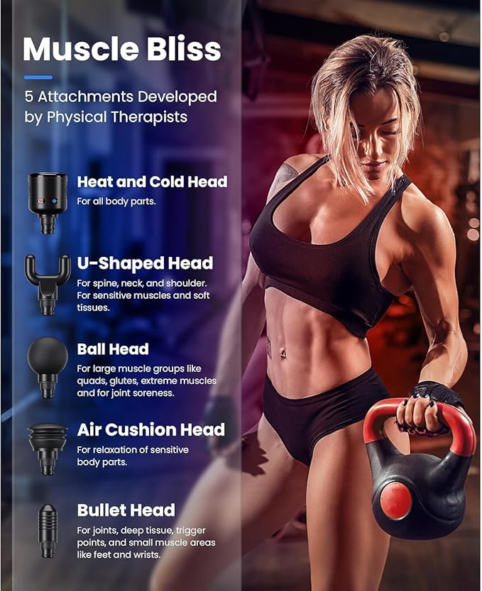 BOB AND BRAD X6 Pro Massage Gun Deep Tissue Percussion with Metal Head | FSA Eligible Professional Muscle Massage Gun for Athletes, HSA Electric Massager Gun for Pain Relief, Gift for Men Women