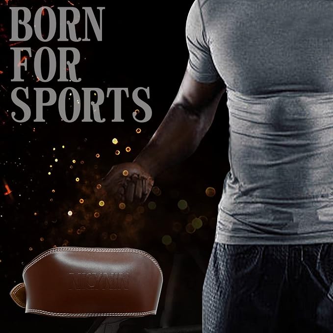 Leather Weight lifting Belt for Men 6in Gym Training Fitness Belt | Men Weight lifting Belts 6 Inch Padded Lumbar Back Support Belt Workout Waist Brace for Weightlifting Training Fitness Belt