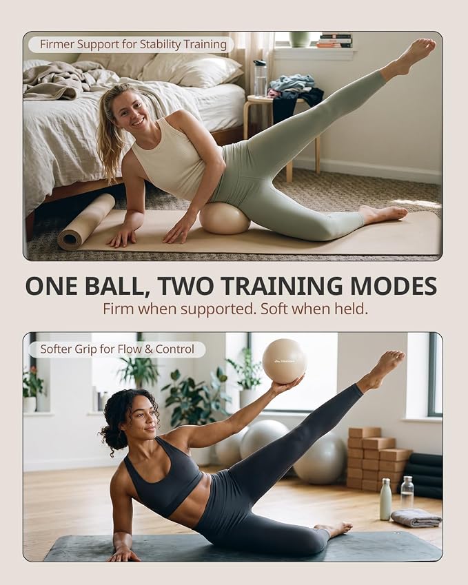 Trideer 9-Inch Pilates Ball, Small Exercise Ball Pilates Equipments for Yoga, Physical Therapy, Pregnancy, Postpartum, Core Training, Balance, Stability and Stretching