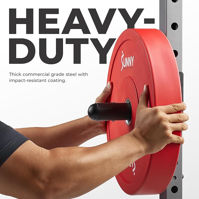 Sunny Health & Fitness Power Cage Squat Rack Attachments for Home Gym | Strength Training, Expanded Workout Variety, Durable Construction, Secure Fit, Quick Installation, Versatile Exercise Support