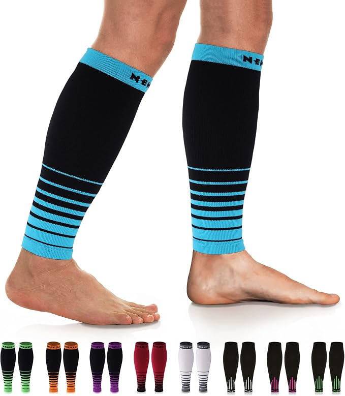 NEWZILL Compression Calf Sleeves (20-30mmHg) for Men & Women Perfect Option to Compression Socks for Running Travel Nursing