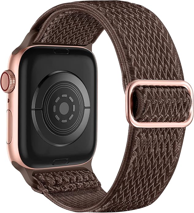 Lerobo Stretchy Nylon Solo Loop Band, Compatible with Apple Watch Series 11 10 9 8 7 6 5 4 3 SE3/2/1 Ultra3/2/1, Adjustable Strap for iwatch Band 44mm 45mm 46mm 49mm 42mm 40mm 41mm 38mm for Women Men