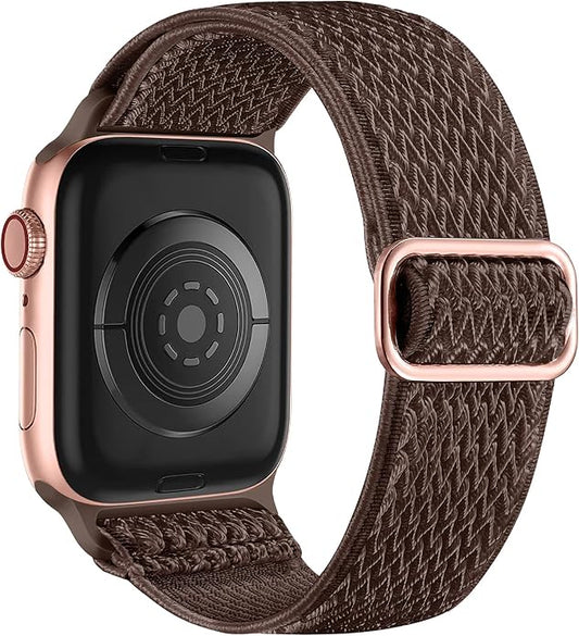 Lerobo Stretchy Nylon Solo Loop Band, Compatible with Apple Watch Series 11 10 9 8 7 6 5 4 3 SE3/2/1 Ultra3/2/1, Adjustable Strap for iwatch Band 44mm 45mm 46mm 49mm 42mm 40mm 41mm 38mm for Women Men