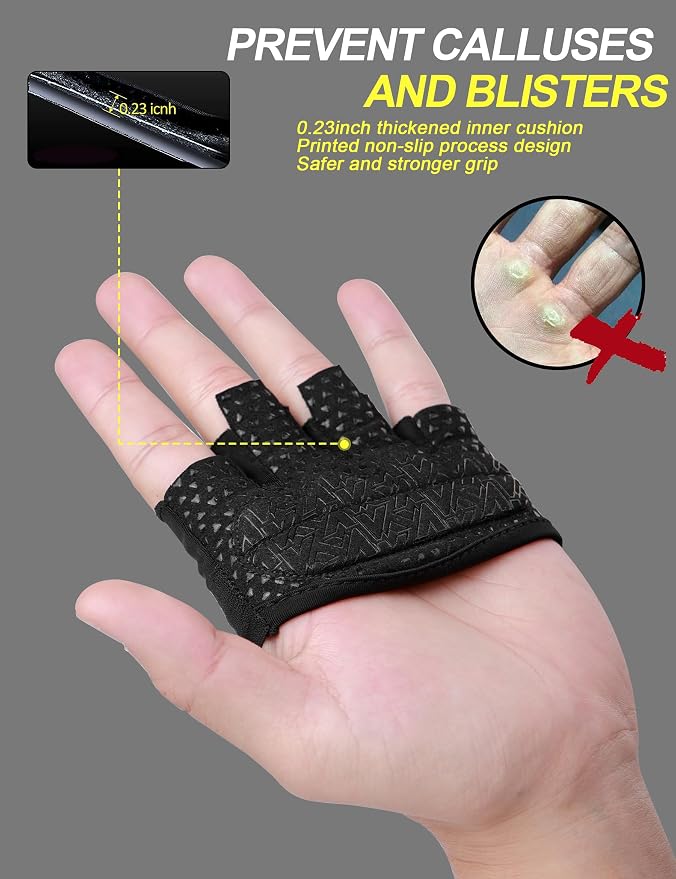 KUTOOK Weight Lifting Gloves for Women Gym Workout Gloves with Palm Protection & Extra Grip Breathable Exercise Gloves for Men Fitness