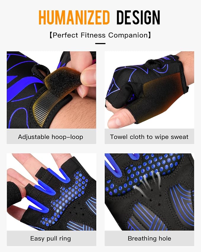 ATERCEL Cycling Gloves, Bike Gloves for Men Women, Bicycle Glove for Cycling, Workout, Gym, Training, Weight Lifting Outdoor, Mountain Bike, and Riding