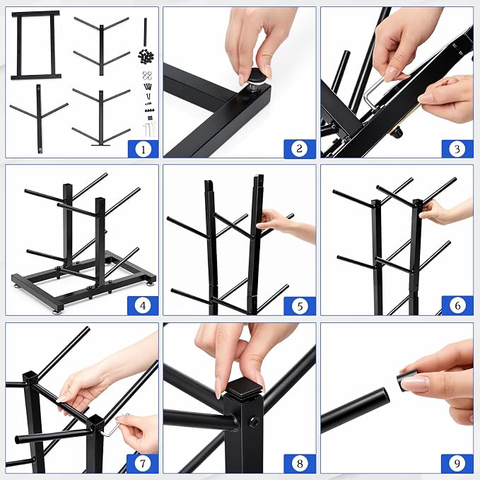 Sintuff Medicine Ball Rack Storage Metal Durable Tree Holds 10 Slam Balls Vertical Gym Organizer Stand Holder for Organized Gym Fitness Studio