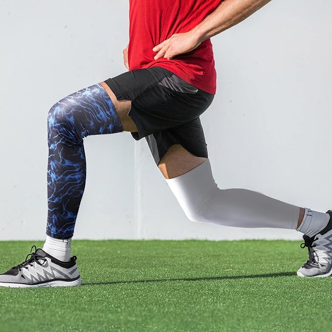 Tatuo Leg Sleeves Compression Long Knee Sleeve UV Protect for Men Women Sport Basketball Football