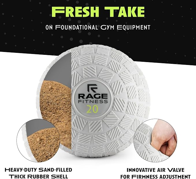 Slam Ball 10/15/20lb, Tread Texture Grip Medicine Balls - Stregnth Training
