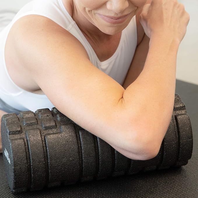The Original Body Roller - High Density Foam Roller Massager for Deep Tissue Massage of The Back and Leg Muscles - Self Myofascial Release of Painful Trigger Point Muscle Adhesions - 13" Black