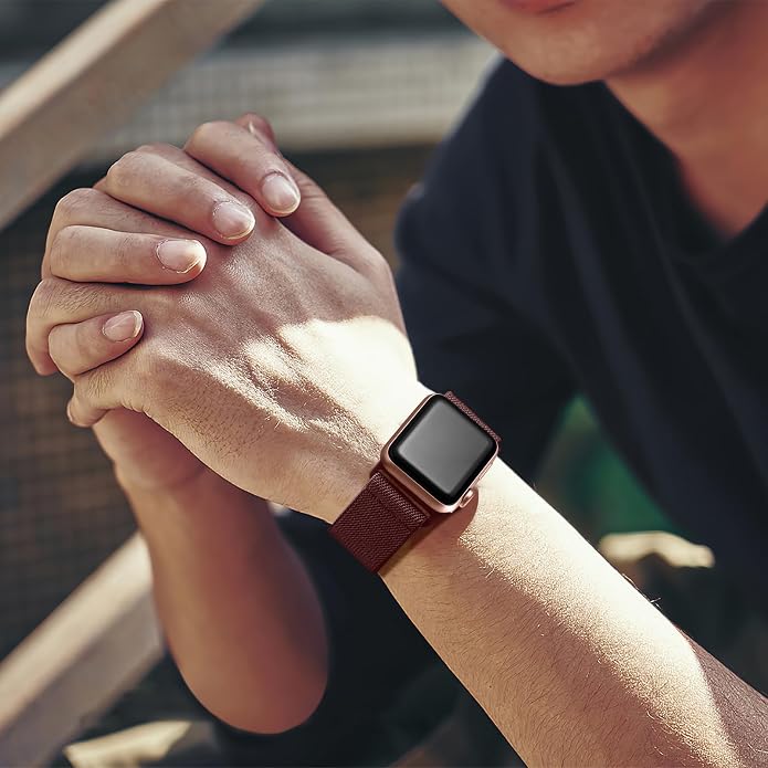 Lerobo Braided Band Compatible with Apple Watch Series 11 10 9 8 7 46mm 45mm 41mm Ultra SE 3 2 1 49mm Series 6 5 4 3 44mm 40mm 38mm 42mm Men iWatch Bands Women Stretchy Nylon Solo Loop Sport Strap