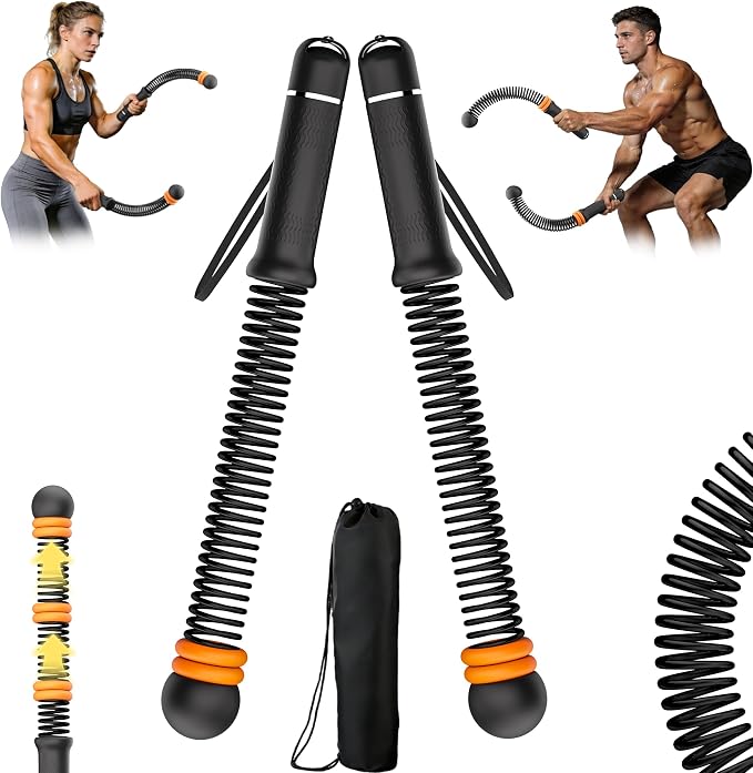 Ropeless Battle Rope with Adjustable Resistance for Home Gym | Heavy-Duty,Low-Impact Cardio & Strength,Ideal for HIIT Men & Women