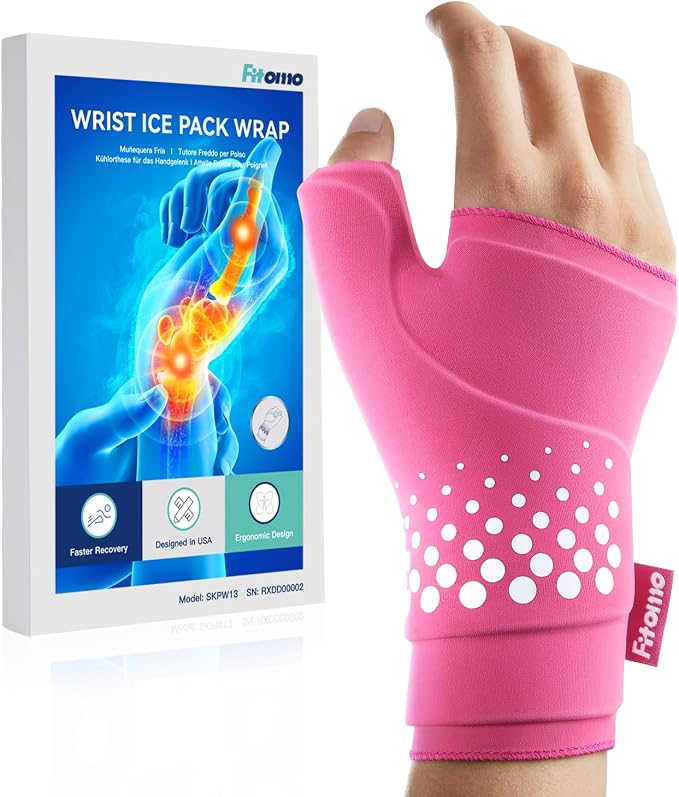 Thumb & Wrist Ice Pack Wrap, Long-Lasting Cold Compression for Recovery | Thickened Gel, Stays Cold Longer, Soft After Freezing, Full Wrap Cooling, Reusable Cold Hot Therapy, FSA Eligible