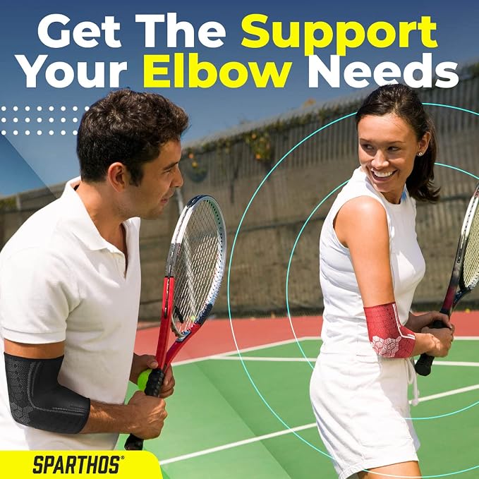 Sparthos Elbow Compression Sleeve, Tennis Elbow Brace, Men Women