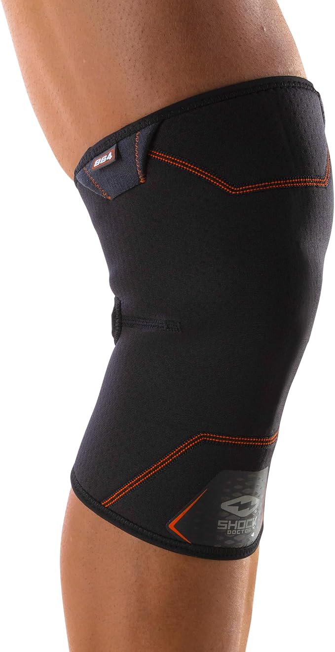 Shock Doctor Knee Brace Compression Sleeve Support (1 Unit). Helps Pain / Healing from Arthritis, Bursitis, Tendonitis, Meniscus Tear, Patella Alignment and more. For Basketball, Football, Running and most Sports. Increases Blood Flow. Knee Wrap for Me...