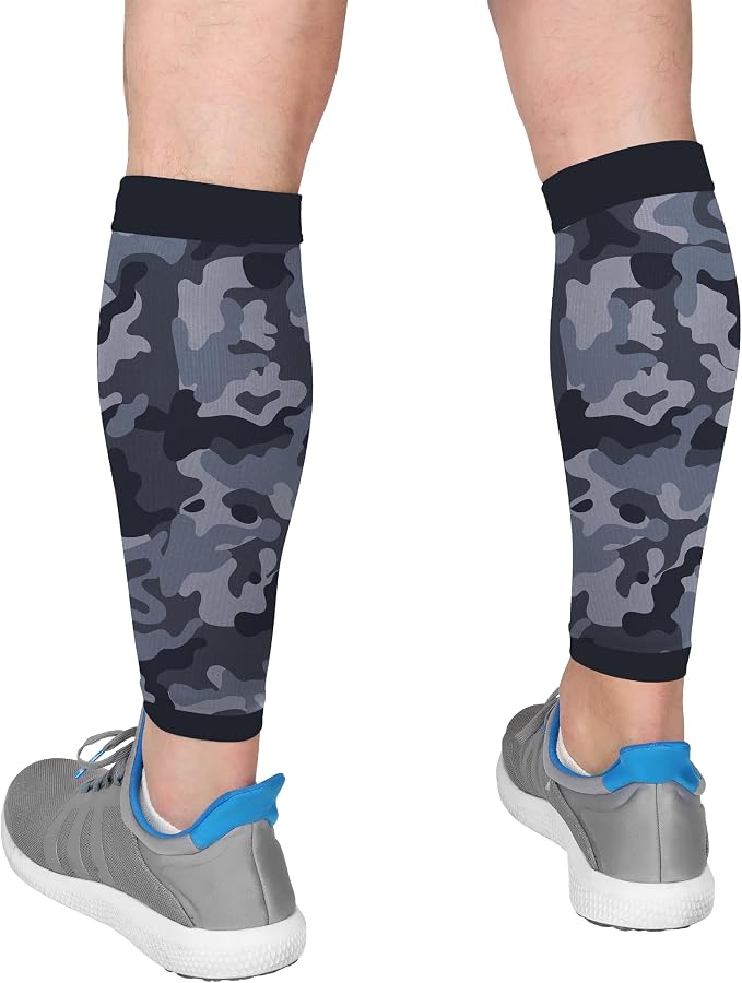 Run Forever Calf Compression Sleeve for Men & Women, 20-30mmHg Compression | Leg Sleeve for Shin Splints, Varicose Veins, Swelling & Pain Relief | Footless socks for Running, Cycling & Travel