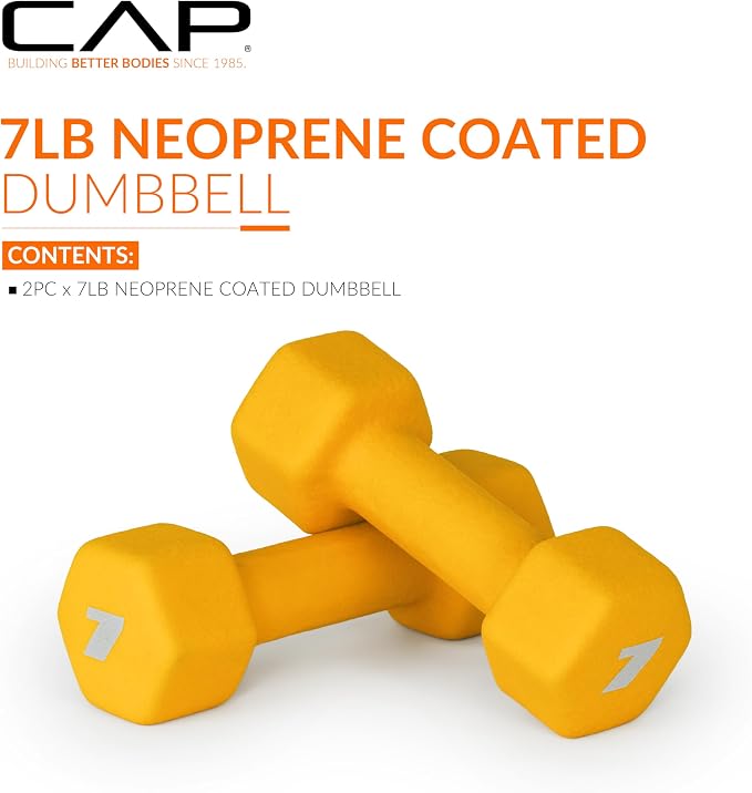 CAP Barbell Neoprene Dumbbell Weights Pairs & Sets | Color Series