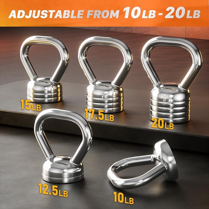 Northdeer Adjustable Kettlebell Set for Versatile Home Workouts | Perfect for Strength Training