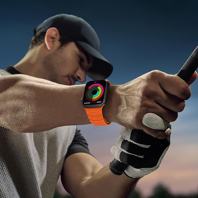 SNBLK Magnetic Watchband Compatible with Apple Watch for Men 44mm 45mm 46mm 49mm 42mm 41mm 40mm 38mm Women, Silicone Sport Strong Magnet Strap for iWatch Series 11 Ultra 3 Ultra 2 Se 10 9 8 7 6 5 4 1