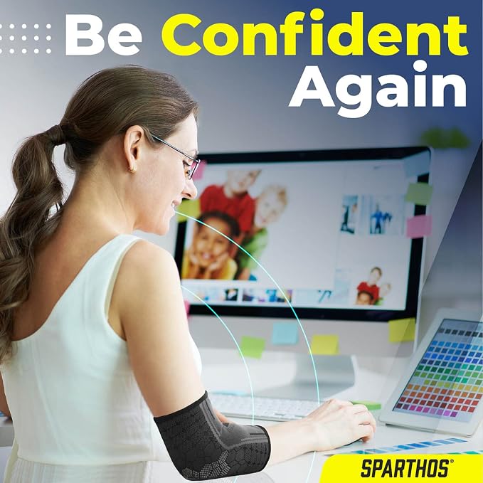 Sparthos Elbow Compression Sleeve, Tennis Elbow Brace, Men Women