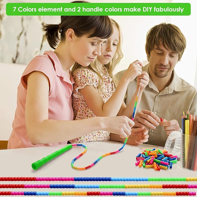 Double Dutch Jump Rope Long Jump Rope 16 FT 1 Pack/2 Pack, Adjustable Soft Beaded Diy Jump Rope for Kids Adult Long Enough for 5-6 Jumpers