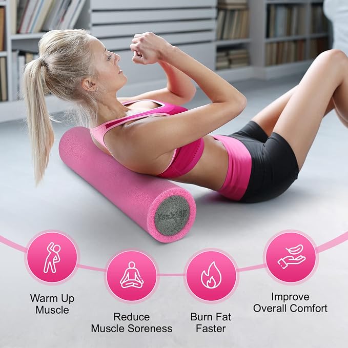 Yes4All Medium Firm Two-Layer PE Foam Roller for Yoga & Pilates