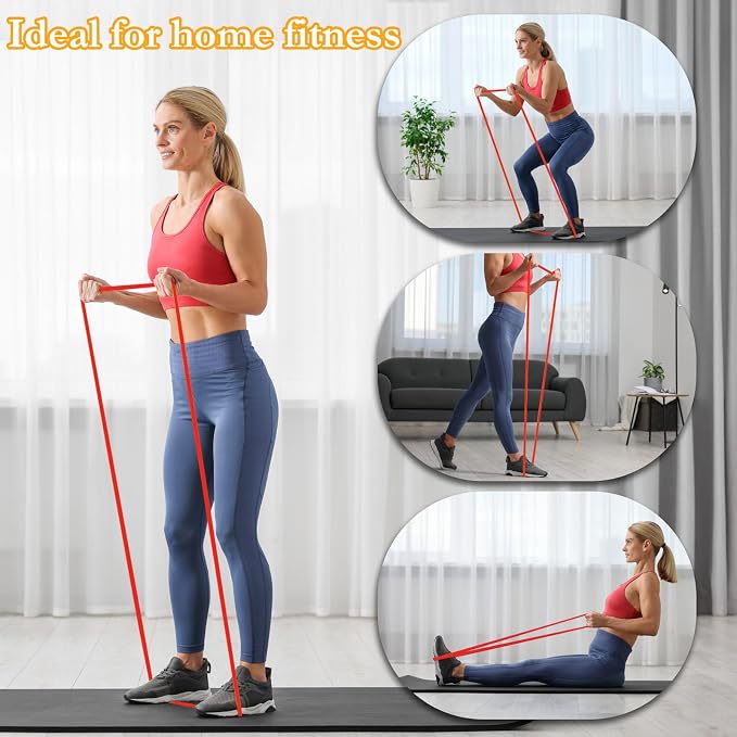 Foilswirl 8 Pcs Resistance Bands for Working Out | Pull Up Assistance Bands, Fitness, Full-body Training, Physical Therapy and Stretch Workout for Men, Women, Home, Outdoor