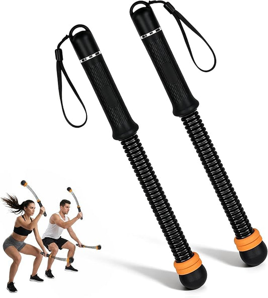 TOMSHOO 2PCS Ropeless Battle Ropes Adjustable Portable Home Gym Equipment | Non-Slip Handle Exercise Ropes for Strength Building, Cardio Fitness, Workout Equipment