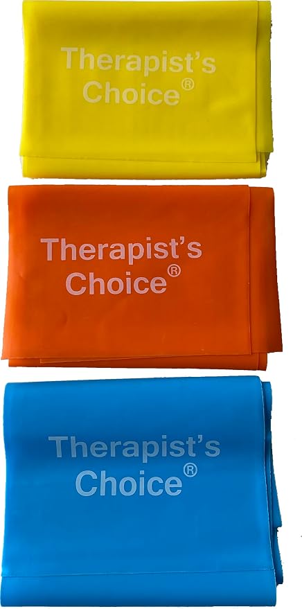 Therapist’s Choice® Professional Non-Latex Resistance Bands for Upper and Lower Body Exercise Workouts, Physical Therapy, Lower Pilates, and Rehab, 25 Yard (75 Feet) Roll Bulk Roll