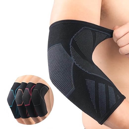 Arm Guards & Elbow Compression Sleeve (1 Pair)，Tennis Elbow Braces for Tendonitis and Tennis Elbow，Arm Supports Sleeves golfer，tennis elbow relief for women & men,elbow sleeve for weightlifting