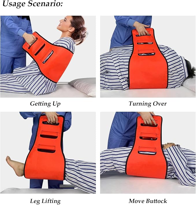 Transfer Belt Transfer Sling Padded Gait Belts with Seniors Patient Lift | Heavy Duty Gait Belt,Mobility Standing and Lifting Aid for Disabled,Elderly,Injured-Safely Move from Bed and Wheelchair