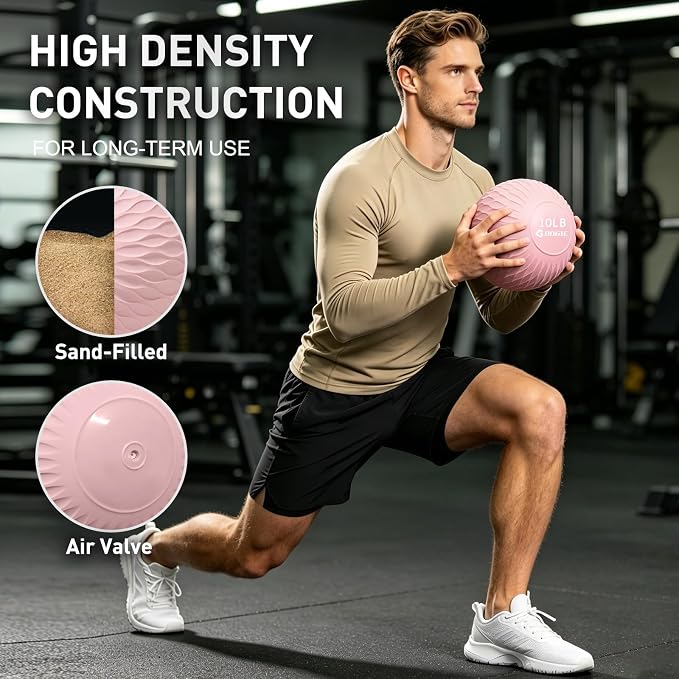 Slam Ball Medicine Ball Weighted Balls for Exercise and Workout, Strength, Cardio, Cross-Training and Core Workouts