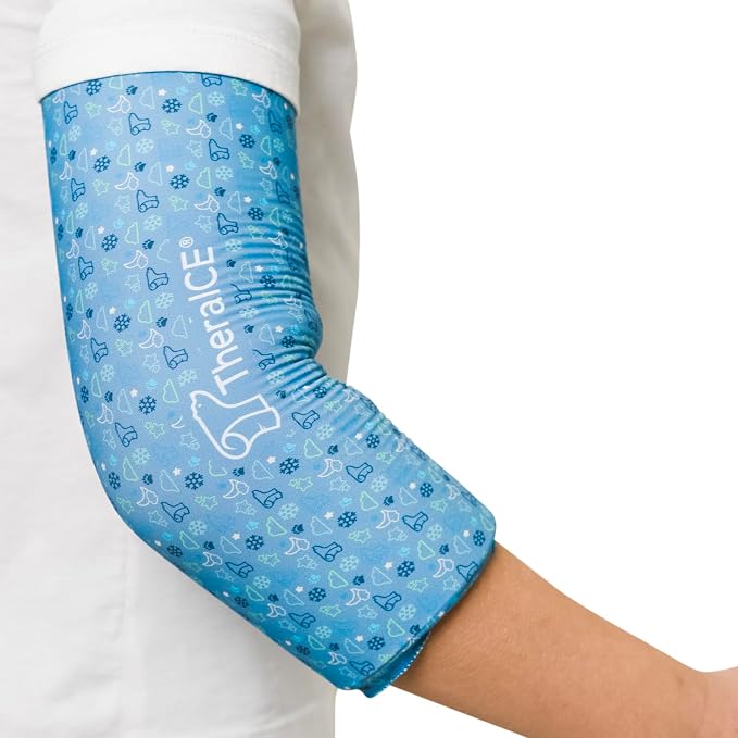 TheraICE Elbow Ice Pack Wrap, Compression Sleeve (X-Small) | Forearm & Arm Ice Sleeve for Bursitis, Tendonitis Relief, Reusable Cold Pack