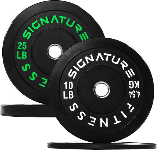 Fitvids 2-Inch Olympic Rubber Weight Plates Sets, Bumper Plates Set for Strength Training, 50-370 Lbs Multiple Options